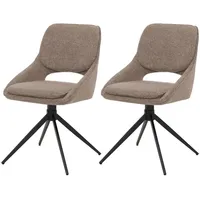MCW Esszimmerstuhl MCW-N73, Küchenstuhl, drehbar Auto-Return, Stoff/Textil Boucle (540g/m2)
