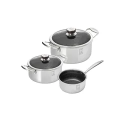 Hensslers Topfset   , silber , Edelstahl