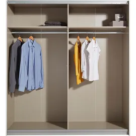 Rauch »Subito Kleiderschrank Bestseller«, Schlafzimmerschrank Garderobe mit 4 Spiegel- und 4 Glaselementen weiß