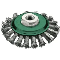 Lessmann Kegelbürste gekröpft INOX-Draht 0,50 mm, Bürsten-⌀xGewinde: 115XM14 mm