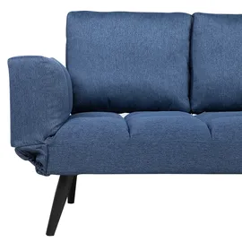 Beliani Schlafsofa Marineblau
