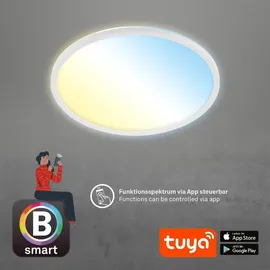 Brilo Briloner LED-Deckenleuchte Slim S 1-flg. quadratisch weiß
