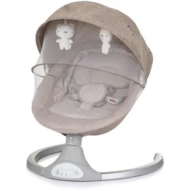 Chipolino Babywippe Nest Musik, Fernbedienung, Kissen, Gurt, Timer, Plüschtiere beige