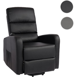 heute wohnen Fernsehsessel HWC-K62, Sessel Relaxsessel TV-Sessel Liege, Liegefunktion Aufstehhilfe, Metall Kunstleder ~ schwarz