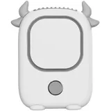Tragbarer, Klingenloser Nackenventilator, Usb-aufladbar, Mini-tischventilator In Weiß