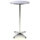 VCM Stehtisch Bistrotisch Edelstahl Aluminium Ø60 x H115/75 cm