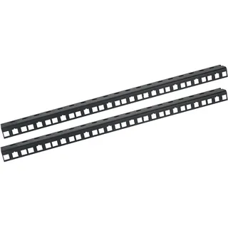 HMF 66810-02 Rackschiene für Serverschrank | 2 Stück | 10 Zoll 10 HE Schwarz