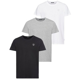 Chiemsee T-Shirt, (3er-Pack), schwarz-weiß