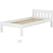 Erst-Holz Einzelbett V-60,38-09F 90 x 200 cm Kiefer massiv weiß