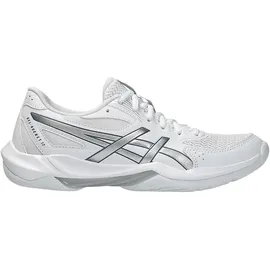 Asics GEL-ROCKET 12 Damen weiß, Größe 37 1⁄2 in Grau white/pure silver