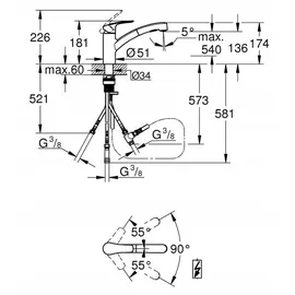 Grohe Start Einhand-Spültischbatterie Chrom