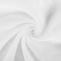 Woltu Gardinen transparent, mit Schlaufen Leinen Optik(2 Stücke) Weiß 140x245 cm, - Woltu