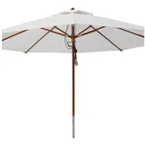 anndora-sonnenschirm Sonnenschirm 4m rund Gartenschirm Marktschirm, wasserabweisende Oberflächen grau
