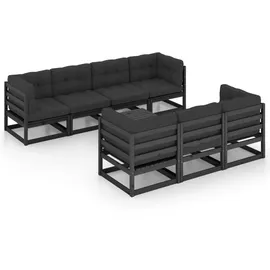 vidaXL 8-tlg. Garten-Lounge-Set mit Kissen Kiefer Massivholz