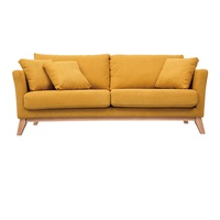 OSLO Skandinavisches 3-Sitzer-Sofa mit abnehmbarem Bezug in Senfsamteffekt OSLO