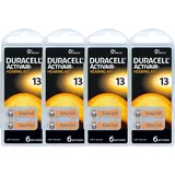 4 x Duracell Avtivair Hearing Aid 13 Hörgerätebatterie 6er-Pack