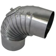 Bertrams Bogen 90° Ø 110 x 1 mm gerippt mit Kontrollverschluss