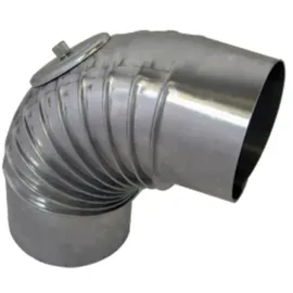 Bertrams Bogen 90° Ø 110 x 1 mm gerippt mit Kontrollverschluss