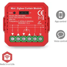 Nedis SmartLife Power Switch Zigbee 3.0 1000 W Rot/Weiß