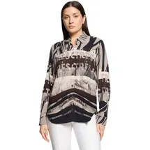 Betty Barclay Hemdbluse mit Schmucksteinen Beige/Schwarz 44