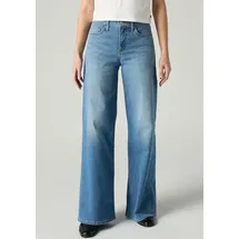 Levi's Weite Jeans "Jeans 318 SHAPING", Damen, Gr. 30, Länge 34, cool satisfaction, Denim/Jeans, Obermaterial: 74% Baumwolle, 24% Polyester, 2% Elasthan, weit knöchellang, Jeans, im Five-Pocket Style, Topseller