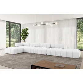 altdecor Modulares Sofa Ecksofa in L-Form - Kerru-L3 - 475x190x70 cm Weiß universal, links/rechts Corner modular Sofa Eckcouch Couch Wohnlandschaf... - Weiß