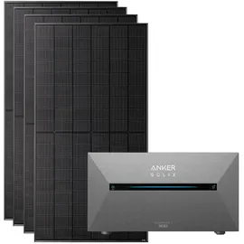 solarmars Balkonkraftwerk Bifazial 1000 W inkl. 800 W Anker Solix Solarbank 2 PRO 1,6 kWh