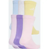 Adidas Cushioned Crew Socken, 6 Paar Violet Fusion / Ice Lavender / Glow Blue / Clear Pink 40-42