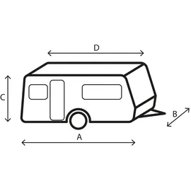 Brunner Caravan Cover 12M Schutzhülle 400-450 cm Silber