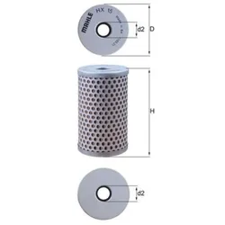 Hydraulikfilter Lenkung MAHLE HX 15 für Mercedes-Benz Renault Trucks