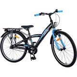 Volare Kinderfahrrad Thombike für Jungen 24 Zoll Kinderrad in Schwarz/Blau