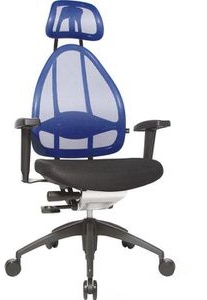 Topstar Open Art 2010 Bürostuhl, Stoff / Netz blau, mit Kopfstütze und Armlehnen, OPA0T B980