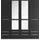 Priess Drehtürenschrank Barcelona 185 x 193 x 54 cm schwarz/weiß
