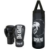 Super Pro Boxsack »Boxing Set Punch«, (Set, mit Boxhandschuhen), 18919722-0 schwarz/weiß