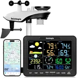 Sainlogic Intelligente Drahtlose WLAN-Wetterstation, Weatherseed® 24/7 KI-Wettervorhersage, App/Email-Alarm, Digitaler Wind- und Regenmesser, 2 Jahre Datenspeicherung