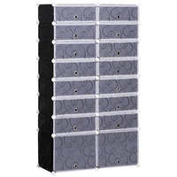 Homcom HOMCOM-Schuhschrank-Schuhregal-Regalsystem-Garderobenschrank