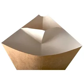 Papstar "pure" Pommes-Frites-Spitztüten mit Dip-Ecke, Pappe 19,5 cm x 16,5 cm braun/weiss Füllinhalt 100 g