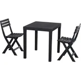 PROGARDEN Balkonset Club 3-teilig anthrazit