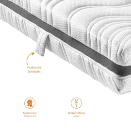 sleepling ergonomische 7-Zonen Federkernmatratze mit Kaltschaumauflage, 100 x 200 cm, 18 cm, H2, sleepling Comfort 130
