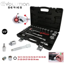 KS Tools 1/2" CHROMEplus Steckschlüssel-Satz 23-tlg.