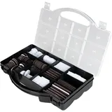 Helpmate Filzgleiter Sortimentskoffer 275-teilig, Bodenschoner, Möbelschoner, selbstklebend, stoßdämpfend, Polyester, Weiß & Braun