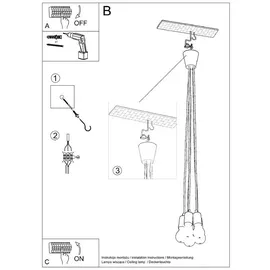 Sollux Diego 5-flg. 5xE27 90 cm weiß