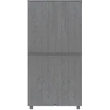 "Winterschlussverkauf "Kleiderschrank - Schwebetürenschrank - praktischem Design - HAMAR Dunkelgrau 89x50x180 cm Massivholz Kiefer NeuMöbel 8945235 - Grau