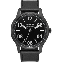 Nixon Herren Analog Quarz Uhr mit Leder Armband A1243-2998-00