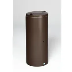 VAR Abfallsammler 120 ltr. mit Einflügeltür mit Doppelbart-Schloss, deep-brown