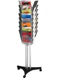 Paperflow Prospektständer drehbar schwarz DIN A4 24 Fächer, 1 St.