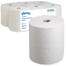 KLEENEX® Rollenhandtücher Ultra, 19,8 cm x 130 m  6765 , 1 Karton = 6 Rollen à 130 m