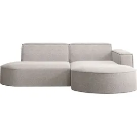 Kaiser Möbel Ecksofa, Sofa L form, Couch L form MODENA L STUDIO stoff Neve Beige Rechts