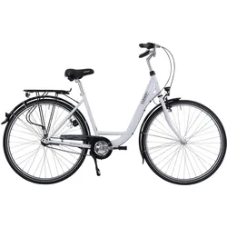 HAWK City Wave Premium Damen Fahrrad 26 Zoll Weiß 3-Gang Nabenschaltung ultraweiß 43 CM