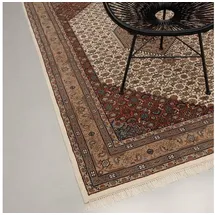 rug n' roll Orientteppich Indo Bidjar, klassisch, strapazierfähig, pflegeleicht, Rechteckig, handgeknüpft beige 40 cm x 60 cm